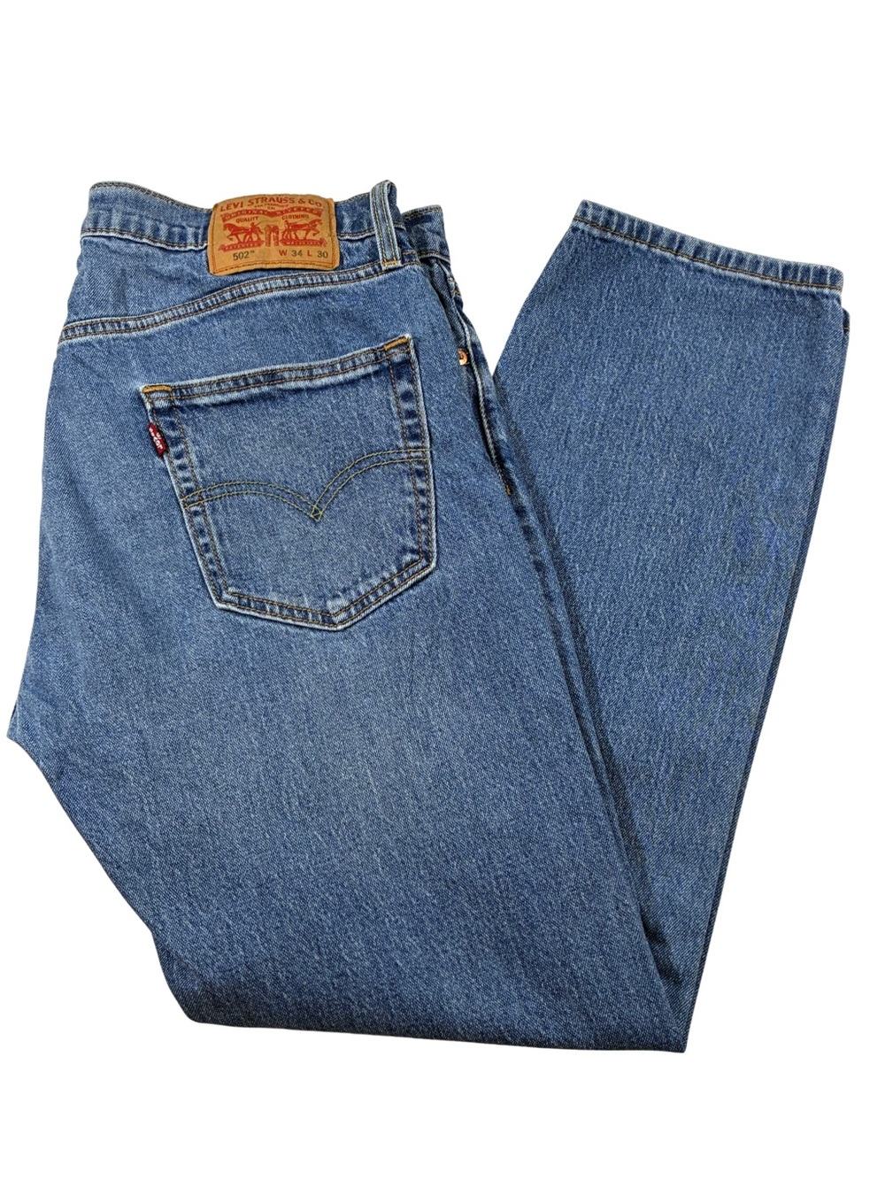 34 x 30 Levi’s 502 Taper Fit Men’s Jeans Medium Wash